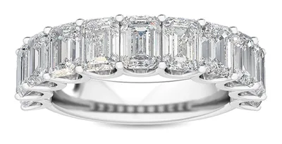 Brigitte Emerald Lab-Grown Diamond Ring in white gold