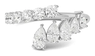 Serene Mixed-Cut Lab-Grown Diamond Ring in white gold