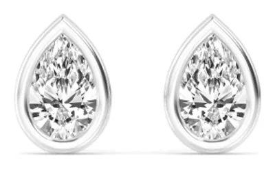 Icon Pear Lab-Grown Diamond Earrings in white gold