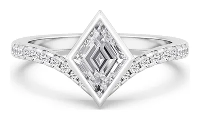 Amara Lozenge Lab-Grown Diamond Ring in white gold