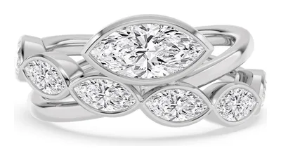 Celestine Marquise Lab-Grown Diamond Ring in white gold