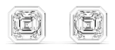 Icon Asscher Lab-Grown Diamond Earrings in white gold