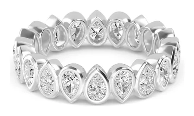 Delphine Pear Lab-Grown Diamond Ring in white gold