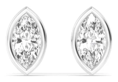 Icon Marquise Lab-Grown Diamond Earrings in white gold