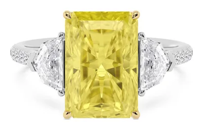 Aureline Radiant Yellow Lab-Grown Diamond Ring in yellow & white gold