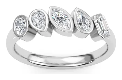 Fiore Mixed-Cut Lab-Grown Diamond Ring in white gold