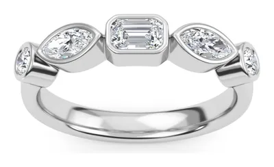 Mila Mixed-Cut Lab-Grown Diamond Ring in white gold