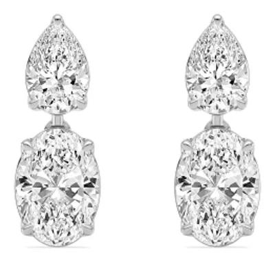 Aria Mixed-Cut Lab-Grown Diamond Earrings in white gold