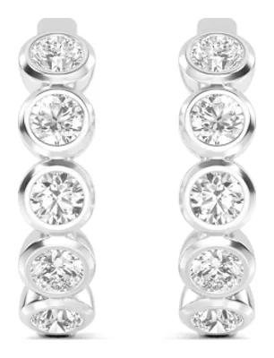 Belle Round Lab-Grown Diamond Earrings in white gold
