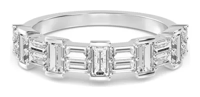 Celine Baguette Lab-Grown Diamond Ring in white gold