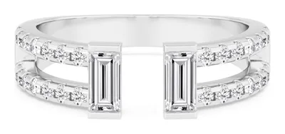 Noelle Mixed-Cut Lab-Grown Diamond Ring in white gold