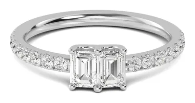 Lyra Mixed-Cut Lab-Grown Diamond Ring in white gold