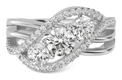 Aria Round Lab-Grown Diamond Ring in white gold