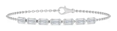 Linea Emerald Lab-Grown Diamond Bracelet in white gold