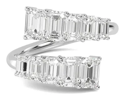 Cressida Emerald Lab-Grown Diamond Ring in white gold