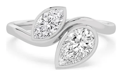 Liana Mixed-Cut Lab-Grown Diamond Ring in white gold