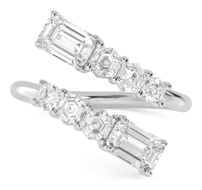 Adeline Mixed-Cut Lab-Grown Diamond Ring in white gold