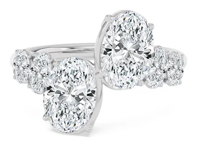 Ophelia Oval Lab-Grown Diamond Ring in white gold