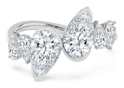 Arabella Pear Lab-Grown Diamond Ring in white gold