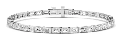 Contour Emerald Lab-Grown Diamond Bracelet in white gold