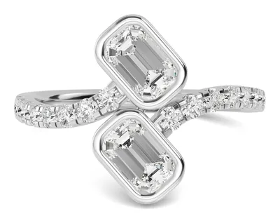 Celeste Mixed-Cut Lab-Grown Diamond Ring in white gold