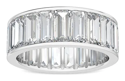 Simone Baguette Lab-Grown Diamond Ring in white gold