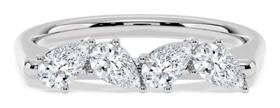 Soleil Pear Lab-Grown Diamond Ring in white gold
