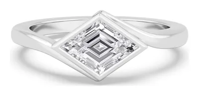 Aurelia Lozenge Lab-Grown Diamond Ring in white gold