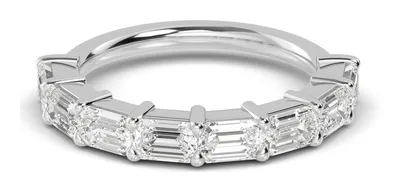 Coralie Emerald Lab-Grown Diamond Ring in white gold