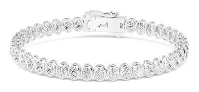 Lumiere Oval Lab-Grown Diamond Bracelet in white gold