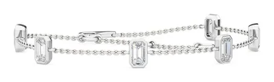Solana Emerald Lab-Grown Diamond Bracelet in white gold