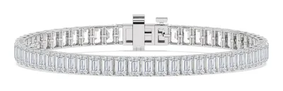 Regal Emerald Lab-Grown Diamond Bracelet in white gold