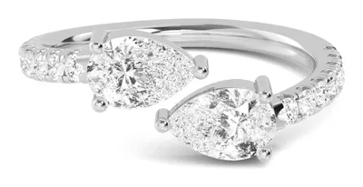 Elara Pear Lab-Grown Diamond Ring in white gold