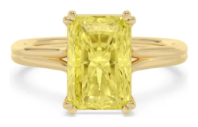 Aurea Radiant Yellow Lab-Grown Diamond Ring in yellow gold
