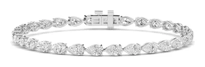 Contour Pear Lab-Grown Diamond Bracelet in white gold