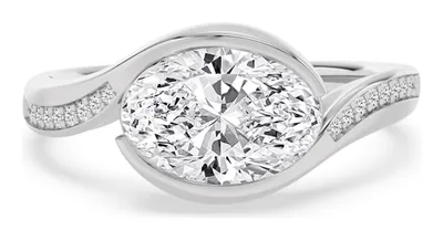Odile Oval Lab-Grown Diamond Ring in white gold