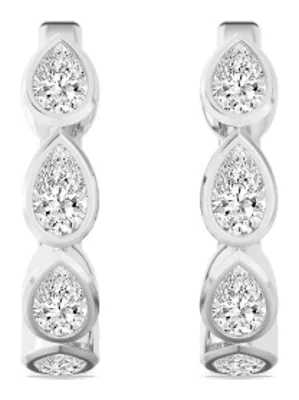 Belle Pear Lab-Grown Diamond Earrings in white gold
