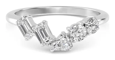 Fleur Mixed-Cut Lab-Grown Diamond Ring in white gold