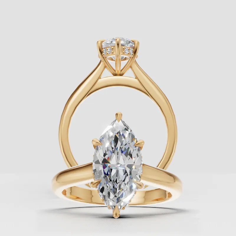 Celeste Hidden Halo and Sidestone Engagement Ring engagement ring