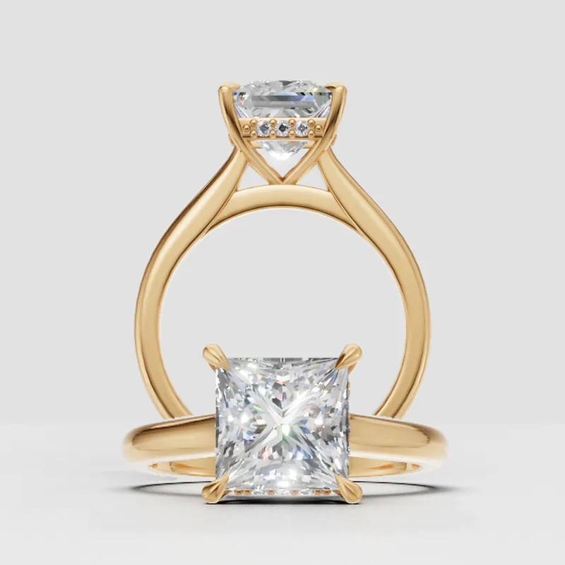 Celeste Hidden Halo and Sidestone Engagement Ring engagement ring