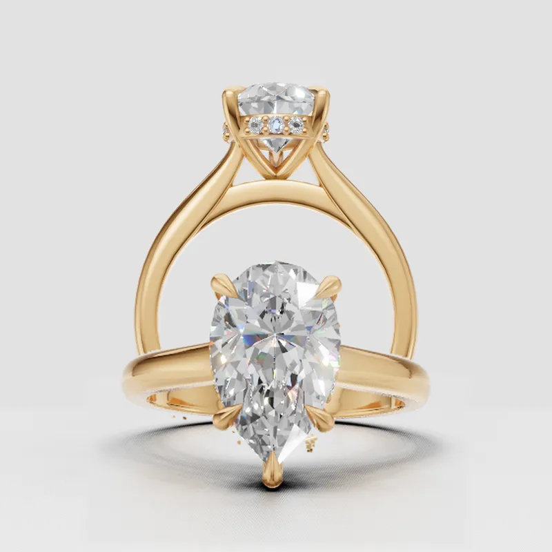 Celeste Hidden Halo and Sidestone Engagement Ring engagement ring