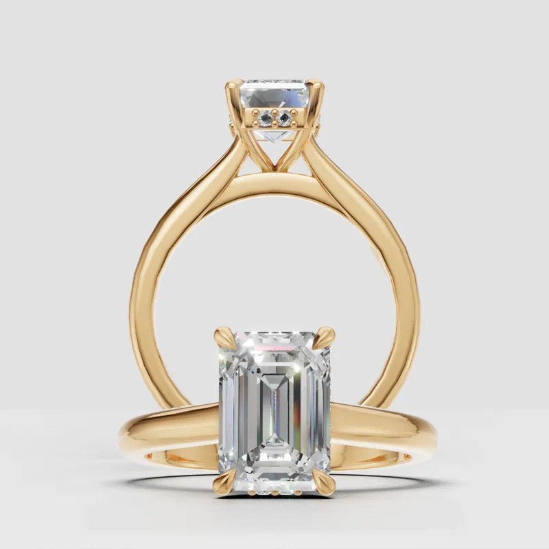 Celeste Hidden Halo and Sidestone Engagement Ring engagement ring