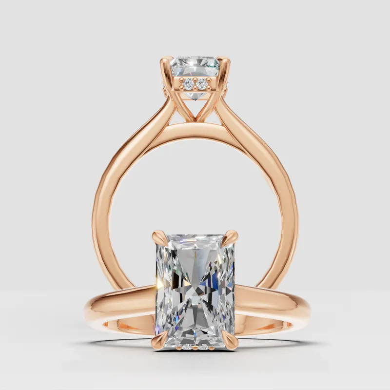 Celeste Hidden Halo and Sidestone Engagement Ring engagement ring