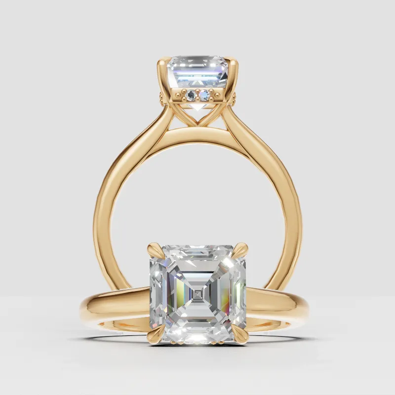 Celeste Hidden Halo and Sidestone Engagement Ring engagement ring