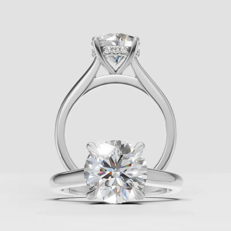 Celeste Hidden Halo and Sidestone Engagement Ring engagement ring