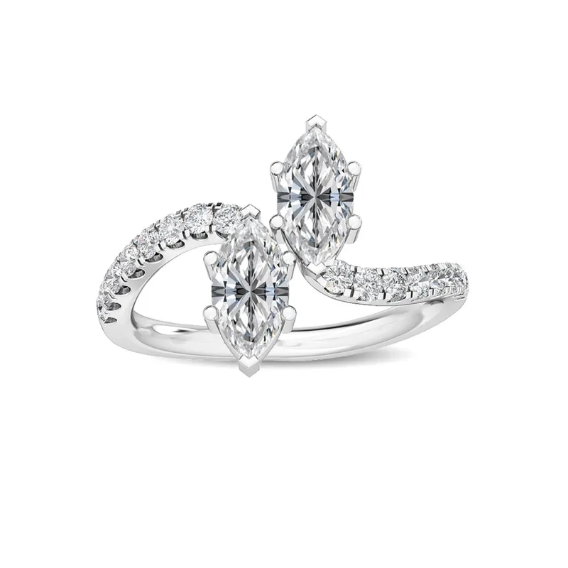 Vivienne Mixed-Cut Lab-Grown Diamond Ring in white gold — view 1