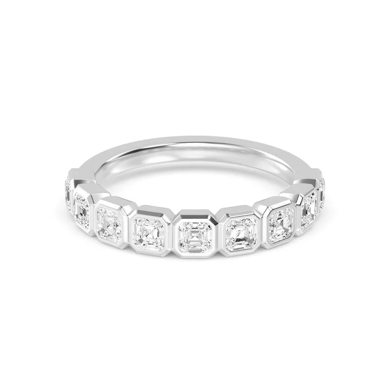 Isadora Asscher Lab-Grown Diamond Ring in white gold — view 1