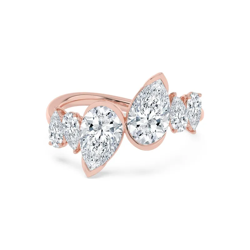 Arabella Pear Lab-Grown Diamond Ring in rose gold — view 1