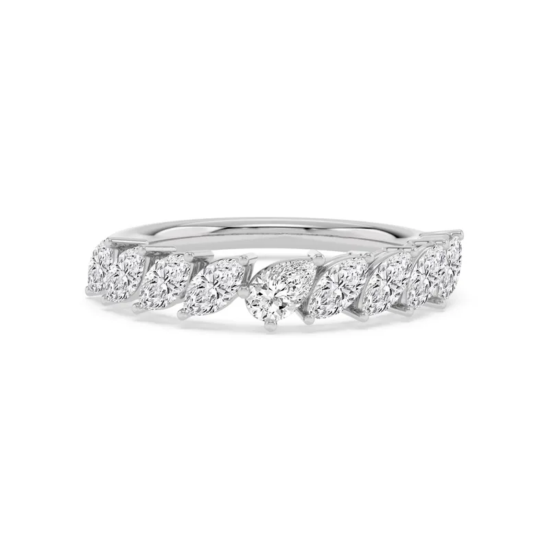 Rosalie Mixed-Cut Lab-Grown Diamond Ring in white gold — view 1