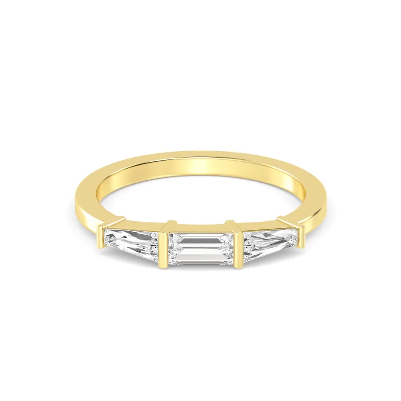 Elise Baguette Lab-Grown Diamond Ring in yellow gold — view 1